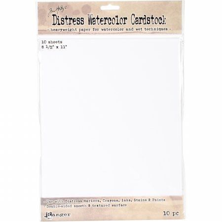Ranger TDA53927 8.5 x 11 in. Tim Holtz Distress Watercolor Cardstock44; 10 per Pack