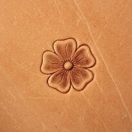 DandS ltd Leather Stamp Tool, Flower, Professional Steel Craft Tool for Leatherworking, Embossing, Carving & Stamping Leather Projects, Belts & DIY Projects, Compatible with Mallet #318B