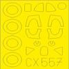 Eduardo 1/72 MiG-17 Paint Mask Seal (for Airfix) Plastic Model Masking Seal EDUCX557 view 1