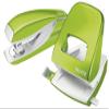 Leitz 50081054 Hole Punch, 30 Sheets, Guide Bar with Format Markings, Metal, Wow Range, Green view 2
