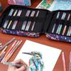 Arteza Pencil Case Organizer, 64 Elastic Slots, Paint Splatter Pattern, Large Capacity, Holds Up to 205 Pencils, Pens, and Markers view 2