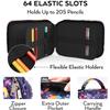 Arteza Pencil Case Organizer, 64 Elastic Slots, Paint Splatter Pattern, Large Capacity, Holds Up to 205 Pencils, Pens, and Markers view 3