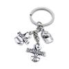 5 Pieces Keyring Keychain Wholesale Suppliers Jewelry Clasps BT4169 Basketball Football American Love I Cap Baseball view 1