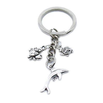 5 Pieces Keyring Keychain Wholesale Suppliers Jewelry Clasps BT4133 Dolphin Crab Fish Little