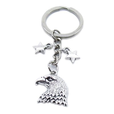 50 Pieces Keyring Keychain Wholesale Suppliers Jewelry Clasps BT4149 Hawk Eagle Star Pentagram