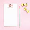 Ice Cream Notepad Set, Personalized Ice Cream Stationary Paper with Envelopes Set, Girls Stationary Set for Writing Letters, Size 5.5in x 8.5in, 50 Sheets view 2