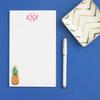Preppy Pineapple, Womens Monogrammed Notepad with Initials, Personalized Notepad Set, Monogrammed Letter Writing Paper, Personalized Stationary Paper and Envelopes Set, 5.5 x 8.5in, 50 Sheets view 2