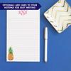 Preppy Pineapple, Womens Monogrammed Notepad with Initials, Personalized Notepad Set, Monogrammed Letter Writing Paper, Personalized Stationary Paper and Envelopes Set, 5.5 x 8.5in, 50 Sheets view 3