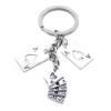 100 Pieces Keyring Keychain Wholesale Suppliers Jewelry Clasps BT4382 Cards Poker A Spades view 1