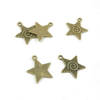 660 PCS Metal Antique Bronze Color Jewelry Making Supplies Charms Beading Crafting Wholesale U5DZ6 Pentagram Star