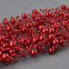 200 Feet Pearl Strands Bead Garland Pearl Beaded Trim for Bridal Bouquet Crafts Decoration & Home Decoration Pearls on String (Red) view 2