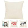 JUSTRY 8 PCS Sublimation Blanks Linen Pillow Cases 16 x 16 Inch Cushion Cover Throw Pillow Covers for Chair Sofa Vinyl HTV with Invisible Zippers DIY Blanks Pillow Case No Pillow Insert view 1
