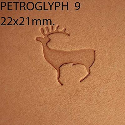 DandS ltd Leather Stamp Tool, Petroglyph, Professional Steel Craft Tool for Leatherworking, Embossing, Carving & Stamping Leather Projects, Belts & DIY Projects Compatible with Mallet #Petroglyph9
