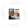 Mat Board Center, Pack of 20, 10x10 for 6x6 White Photo Picture Mats - Acid Free, 4-ply Thickness, White Core - for Pictures, Photos, Framing view 1