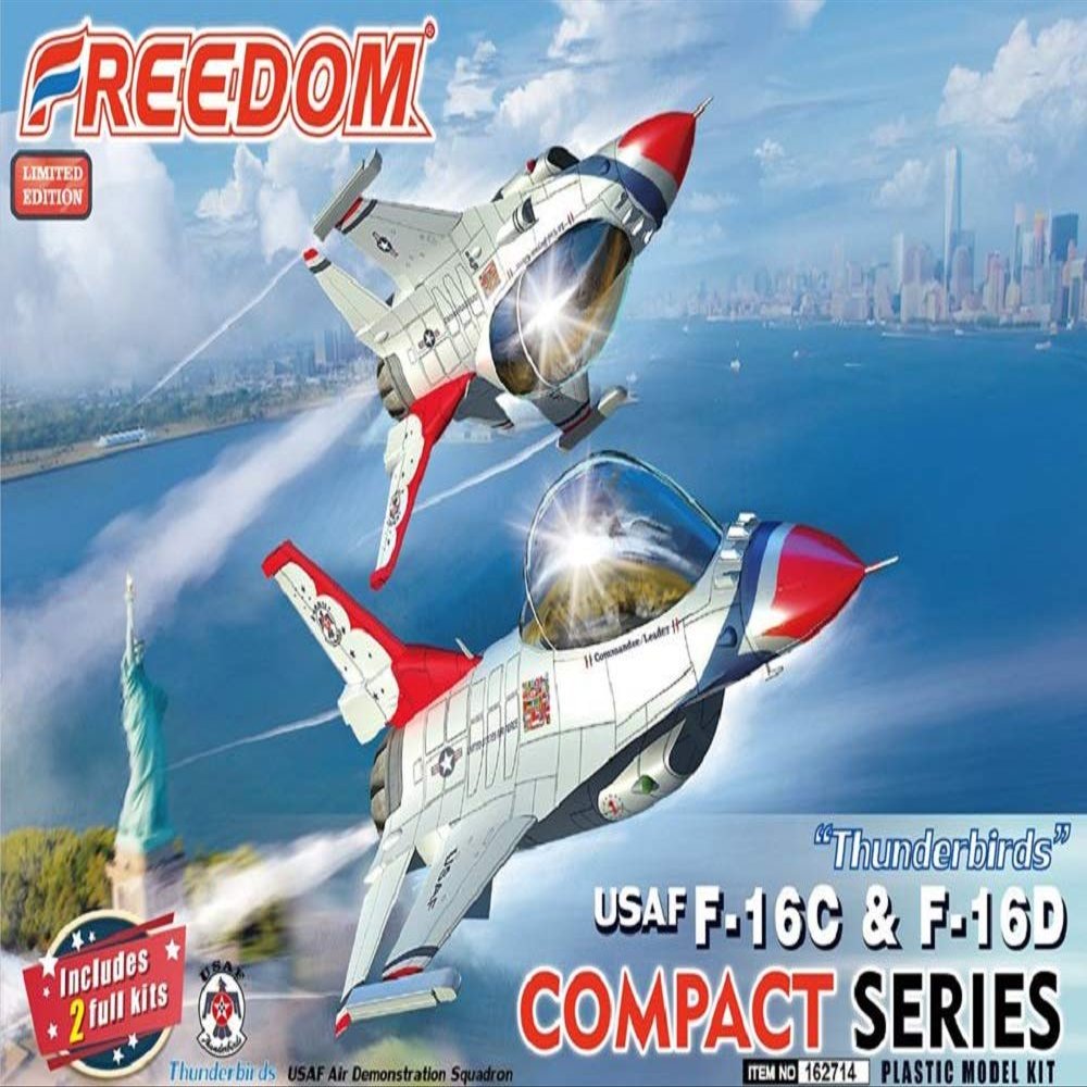 FRE162714 Freedom Model Kit Compact Series US Air Force F-16C & D Thunderbirds Plastic Model FRE162714 (Limited Edition)