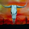 Canvas Steer Skull by Ed Capeau Art Painting Reproduction view 1