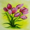 buyartforless Canvas Boquet of Tulips by Ed Capeau 12x16 Art Painting Reproduction view 1