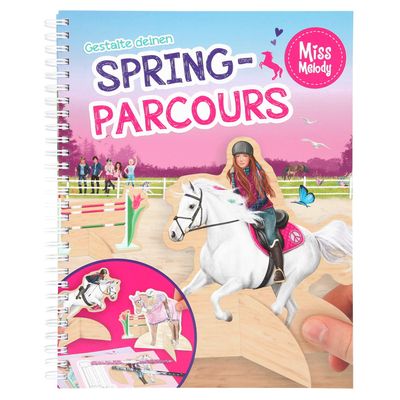 Depesche 10901 Colouring Book with Craft Pages, Miss Melody Design Your Spring Course, Approx. 24.5 x 20 x 1.5 cm, Multicoloured