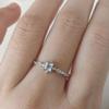 Wenbin Fashion Ring 925 Sterling Silver Crystal Topaz Aqua Blue Zircon Ring Small Fresh Engagement Wedding Band Ring Promise Rings Anniversary Wedding Bands Size 6-10 (Size 6) view 1