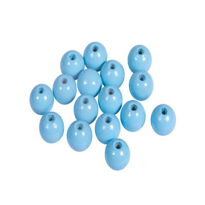 Rayher Wooden Beads FSC 100 % Polished Diameter 10 mm Pastel Blue 10 mm Diameter