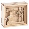 Rayher Wooden 3D Gift Box Enjoy, FSCMixCred, Natural, 11.5 x 8.5 x 5 cm view 1