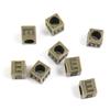 50 PCS Metal Antique Bronze Color Jewelry Making Supplies Charms Beading Crafting Wholesale X3CW4 Alphabet E Cube Loose Beads view 1