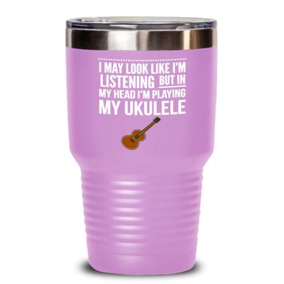Ukelele Tumbler for Son Birthday Gift from Mom Ukelele Gift for Musician Music Gift for Ukelele Players Christmas Gift for Men Uke Tea Cup for Women