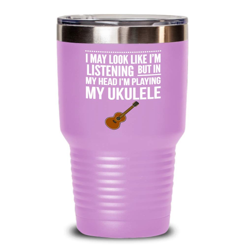 Ukelele Tumbler for Son Birthday Gift from Mom Ukelele Gift for Musician Music Gift for Ukelele Players Christmas Gift for Men Uke Tea Cup for Women