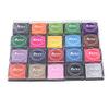 20 Different Color Craft Ink Pad Set, Washable DIY Stamping Inks for Drawing, Scrapbooking, Fabric, Wood Art Projects view 1