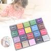 20 Different Color Craft Ink Pad Set, Washable DIY Stamping Inks for Drawing, Scrapbooking, Fabric, Wood Art Projects view 3