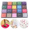 20 Different Color Craft Ink Pad Set, Washable DIY Stamping Inks for Drawing, Scrapbooking, Fabric, Wood Art Projects view 4