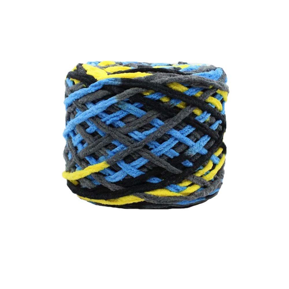 330gram DIY Chenille Yarn Crochet Knitting Hat Blanket Pillow Scarf Yarn Super Soft Art Blue Black Grey Chenille Yarn