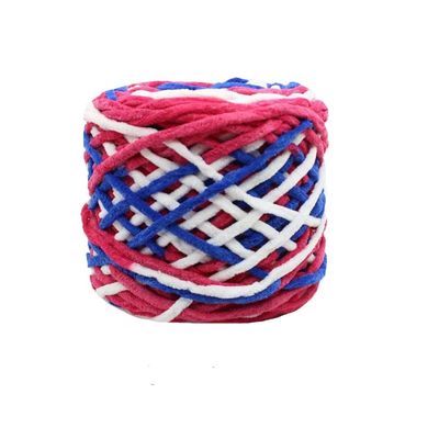 330gram DIY Chenille Yarn Crochet Knitting Hat Blanket Pillow Scarf Yarn Super Soft Art Blue White Red Chenille Yarn
