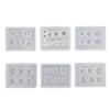 Silicone Mold for Jewels Shapes to Mold - Resin Ear Stud Earrings molds - Epoxy Resin Charms Casting Mould (6pcs) view 1