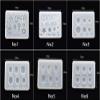 Silicone Mold for Jewels Shapes to Mold - Resin Ear Stud Earrings molds - Epoxy Resin Charms Casting Mould (6pcs) view 2