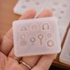 Silicone Mold for Jewels Shapes to Mold - Resin Ear Stud Earrings molds - Epoxy Resin Charms Casting Mould (6pcs) view 3