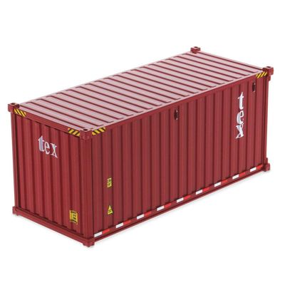 20' Dry Goods Sea Container TEX Burgundy Transport Series 1/50 Model by Diecast Masters 91025 A