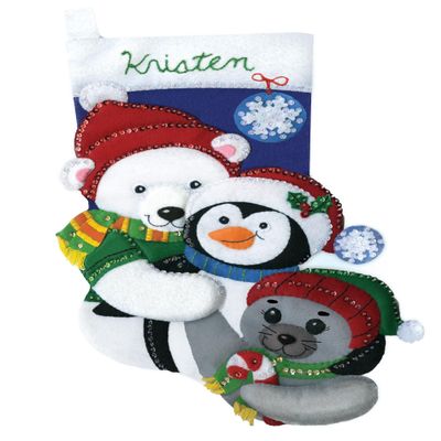 Design Works Crafts Winter Buddies Felt Stocking Kit