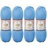 4Pack Nako Pirlanta Knitting Rope Each Skein(Ball) 3.53 Oz (100g) Amigurumi, Or Baby Yarn (Live Blue 6976) view 1