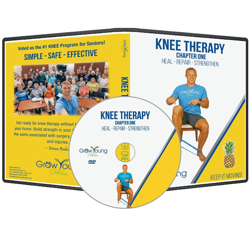 Grow Young Fitness Knee Therapy for Seniors - Stretch and Strengthen Your Knees - Chapter One Senior Exercise DVD