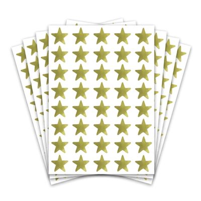 1000 Pack, Gold Foil Star Metallic Stickers, 0.6" Diameter