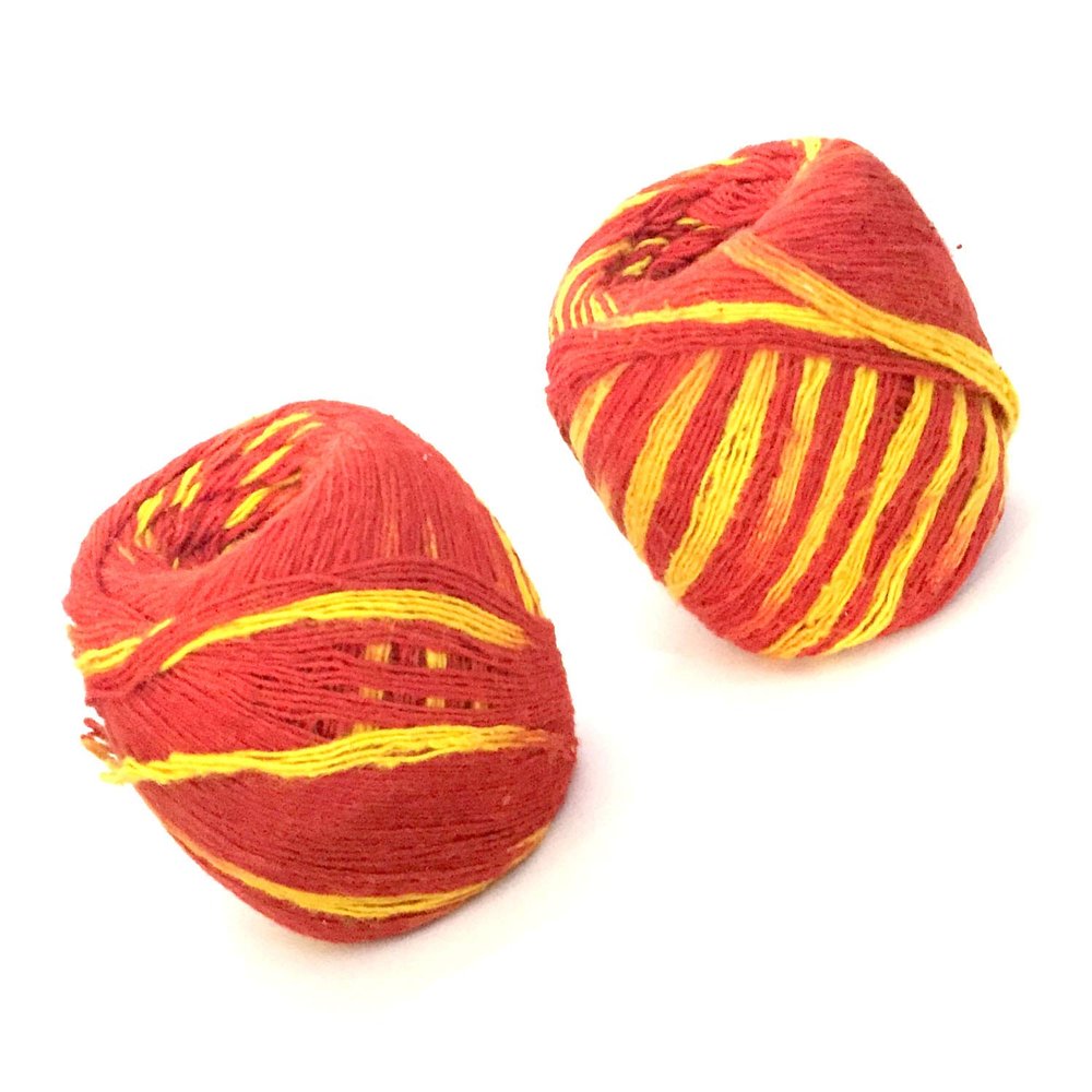 Moli Thread Red and Yellow Handmade Mauli Kalawa Sacred Religious Cotton Pooja Dhaaga Wrist Roll for Pujan Havan Worship Wrist Band Cotton Kalawa (Set of 2)