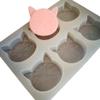 6 Grid Cute Cat Shaped Fondant Silicone Cake Mold Craft Chocolate Baking Cake Decor Kitchen Pastry Tool DIY Handmade Soap Mold view 1