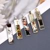 DROLE 60Pcs Pendants for Jewelry Making Kit-30Pcs Rectangle Cabochons Settings and 30Pcs Transparent Glass Dome Tiles Cabochons Small Pendant Tray for Jewelry Making Gun Black view 2