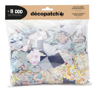 Dcopatch - Ref MP007C - Maxi Pack of Over 11,000 Pre-Cut Paper Mosaic Squares - Suitable Without the Need for Cutting - Assorted Patterns, 3 x 3 cm