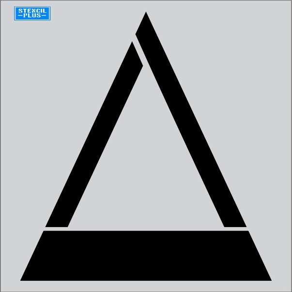6' Yield Ahead Triangle Stencil Pavement Marking Stencil