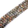JOE FOREMAN 8mm Natural Stone Green Rhyolite Jasper Faceted Round Beads for Jewelry Making Strand 15 inch view 1