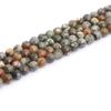 JOE FOREMAN 8mm Natural Stone Green Rhyolite Jasper Faceted Round Beads for Jewelry Making Strand 15 inch view 4