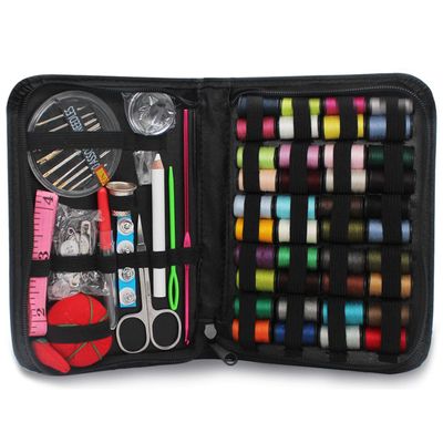 Sewing Kit, AIPRODA Portable Mini Sewing Kit for Beginner, Traveler and Emergency Clothing Fixes, 128 Premium DIY Sewing Supplies & Sewing Accessories with Black Carrying Case