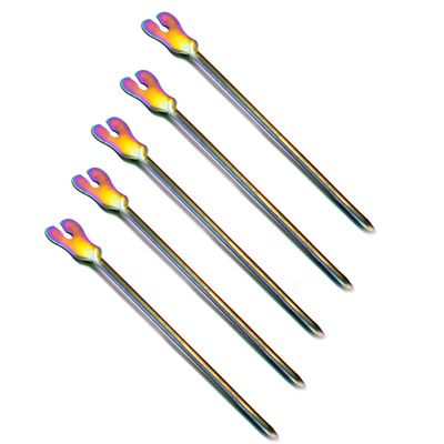 AAProTools Rainbow Color Grooved Director & Tongue Tie - Plain Point 5.5" (Pack of 5)